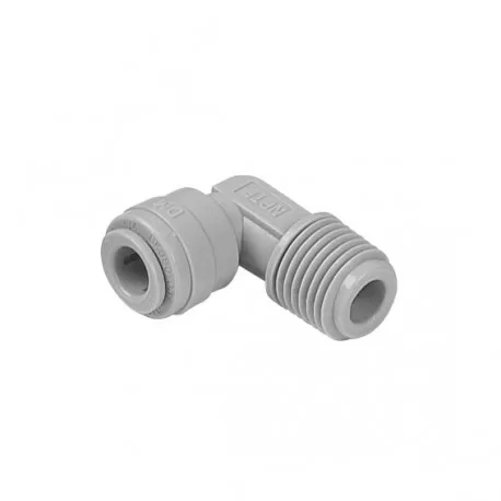 Raccordo filetto 1/4 uscita tubo 3/8 curvo